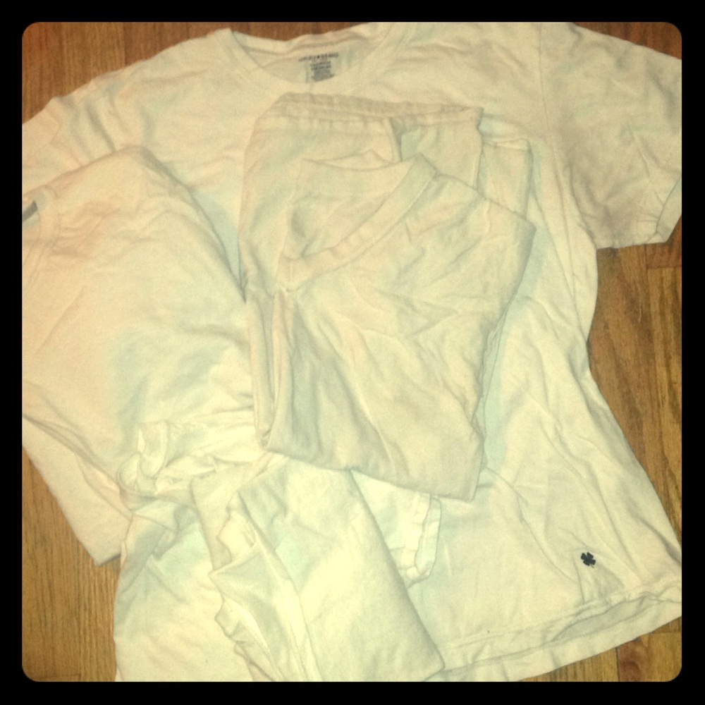 5 pack white tee